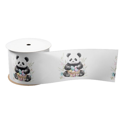 Schattigee panda waterverf bloemen lint (Spoel)