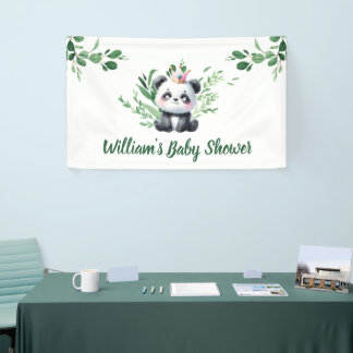 Schattigee Panda Waterverf Greenery Shower Spandoek