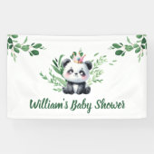 Schattigee Panda Waterverf Greenery Shower Spandoek (Horizontaal)