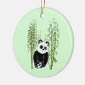 Schattigee Panda Zittend in Bamboe Keramisch Ornament (Links)