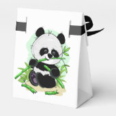 Schattigee Panda's aangepaste tekst gunst vak Bedankdoosjes (Achterkant)