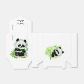 Schattigee Panda's aangepaste tekst gunst vak Bedankdoosjes (Uitgevouwen)