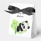 Schattigee Panda's aangepaste tekst gunst vak Bedankdoosjes (Voorkant Zijde)