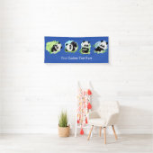 Schattigee Panda's aangepaste tekst & kleur banner (Insitu)