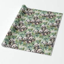 Schattigee panda's en bamboe