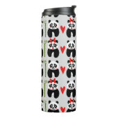Schattigee Panda's Harten: Kinderpatroon Thermosbeker (Gedraaid links)