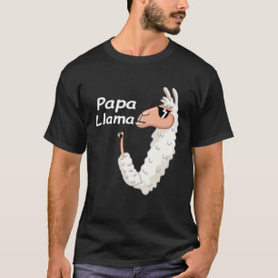Schattigee Papa Llama Papa Verjaardag Alpaca met b T-shirt