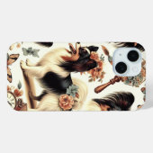 Schattigee  Papillon hondenillustratie Case-Mate iPhone Case (Achterkant (horizontaal))