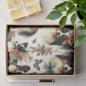 Schattigee  Papillon hondenillustratie Tissuepapier (Geschenk)