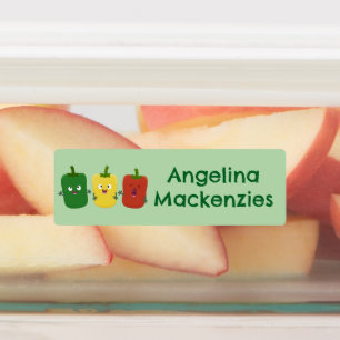 Schattigee paprika capsicum zingen gepersonaliseer labels
