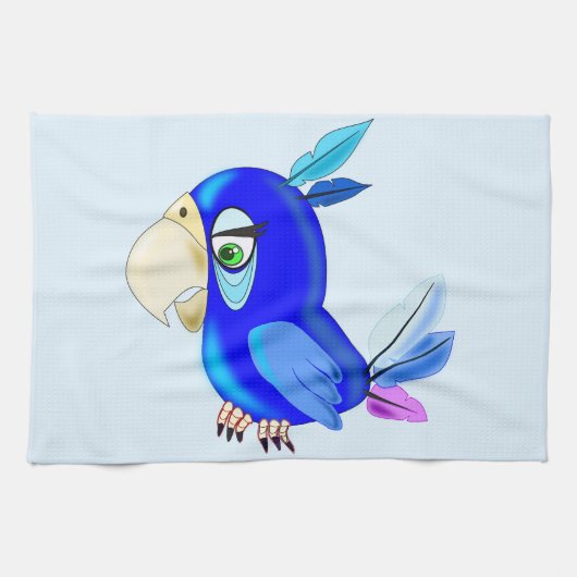 Schattigee Parrot Funny Keukenhanddoek -  (Horizontaal)