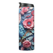 Schattigee pastel 3D Uil Thermosbeker (Geroteerd rechts)