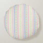 Schattigee pastel Baby Print Rond Kussen (Achterkant)