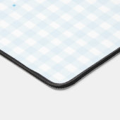 Schattigee Pastel Blue Gingham Pattern Desk Mat (Hoek)