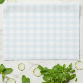 Schattigee Pastel Blue Gingham Theedoek (Gevouwen)