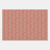 Schattigee Pastel Cartoon Gingerbread Man Kerst Inpakpapier Vel (Voorkant 2)