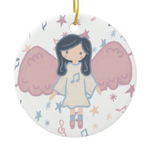 Schattigee Pastel Christmas Angel Aangepast Jaar