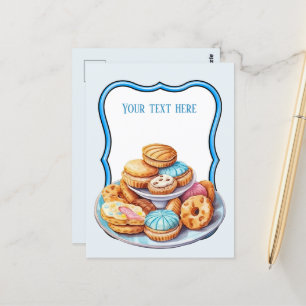 Schattigee Pastel cookies toevoegen tekst Zakelijk Briefkaart