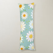Schattigee pastel Daisy Flowers Bloemenmeisje Lichaamskussen (Achterkant (Verticaal))