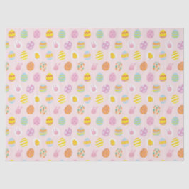 Schattigee Pastel Easter Eggs Pattern Pink Tissuepapier