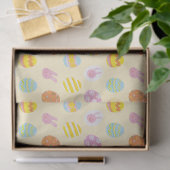 Schattigee Pastel Easter Eggs Pattern Spring Yello Tissuepapier (Geschenk)