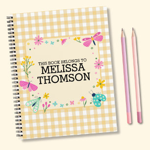 Schattigee Pastel Geel Zomer Bloemen Dagelijks Dag Notitieboek