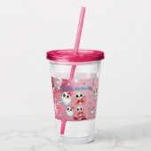 Schattigee Pastel Ghost Acryl Tumbler Verjaardag G Acryl Drinkbeker (Achterkant)