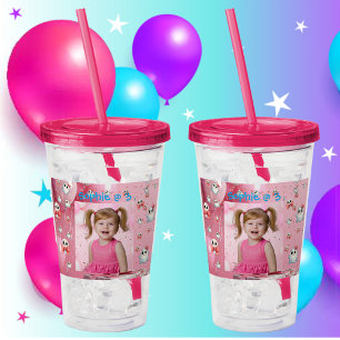 Schattigee Pastel Ghost Acryl Tumbler Verjaardag G Drinkbeker