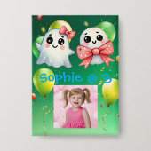 Schattigee Pastel Ghost Kids Verjaardagsfeest Butt Button (Voorkant)