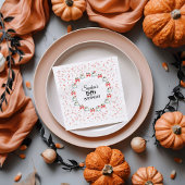 Schattigee Pastel Ghost Theme Gepersonaliseerd tek Servet