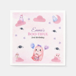 Schattigee Pastel Ghost waterverf Halloween Verjaa Servet