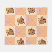 Schattigee Pastel Halloween Pumpkin Bat Pattern Fleece Deken (Voorkant (Horizontaal))