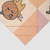 Schattigee Pastel Halloween Pumpkin Bat Pattern Tissuepapier (Detail)