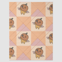 Schattigee Pastel Halloween Pumpkin Bat Pattern Tissuepapier