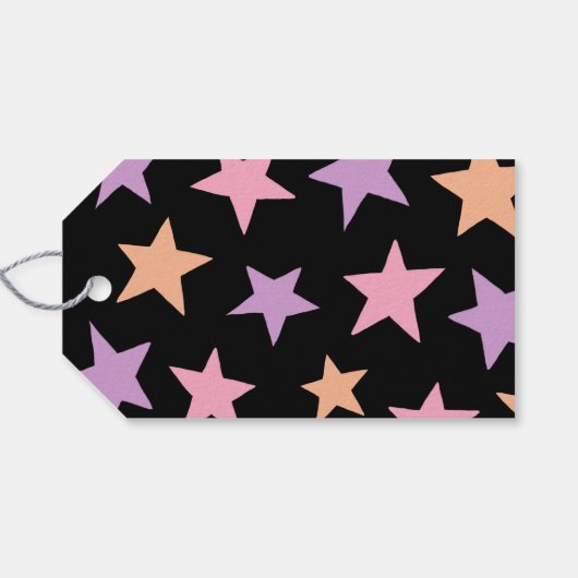 Schattigee pastel halloween Trick or treat witte s Cadeaulabel (Achterkant Horizontaal)