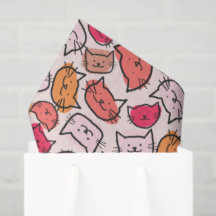 Schattigee pastel, hete roze en Oranje handgeteken