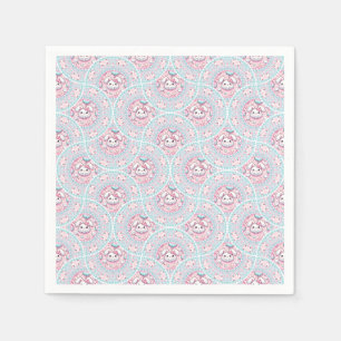 Schattigee Pastel Kawaii Bunny Dot Mandala Art Dec Servet