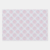 Schattigee Pastel Kawaii Bunny Dot Mandala Diamond Inpakpapier Vel (Voorkant 3)