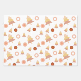 Schattigee pastel Mid Blush Holiday Tree Inpakpapier Vel