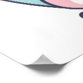 Schattigee Pastel Panda bij het kampvuur met gesch Poster (Hoek)