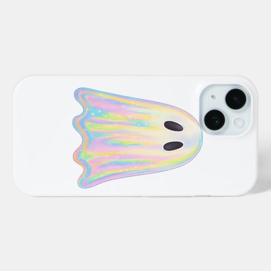 Schattigee Pastel Rainbow Ghost | Esthetisch spook Case-Mate iPhone Case (Achterkant (horizontaal))