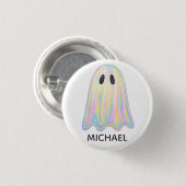 Schattigee Pastel Rainbow Ghost | Esthetisch spook Ronde Button 3,2 Cm (Voorkant /achterkant)