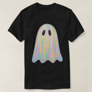 Schattigee Pastel Rainbow Ghost Esthetisch spook T-shirt