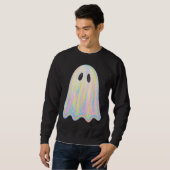 Schattigee Pastel Rainbow Ghost | Esthetisch spook Trui (Voorkant volledig)