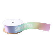 Schattigee pastel regenboog aangepaste naam lint (Spoel)