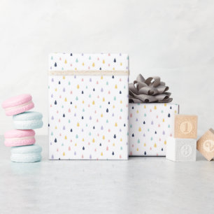 Schattigee Pastel Regendruppels Patroon Wrapping P Cadeaupapier