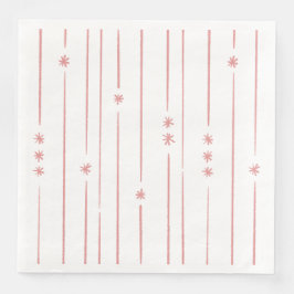 Schattigee pastel roze strepen en sterstof servet