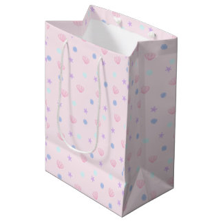 Schattigee Pastel Roze Zeeschelpen Zee Sterren en Medium Cadeauzakje