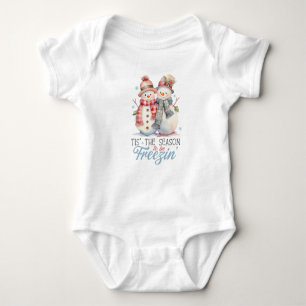Schattigee Pastel Snowmans Romper