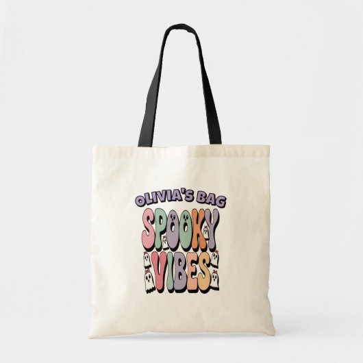 Schattigee Pastel Spooky Vibes Retro Ghosts Hallow Tote Bag (Voorkant)